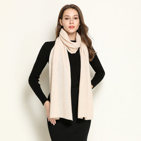 Solid-colored cashmere scarves