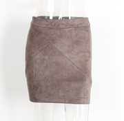 Leather Suede Pencil Skirt Bodycon