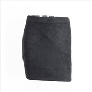 Leather Suede Pencil Skirt Bodycon