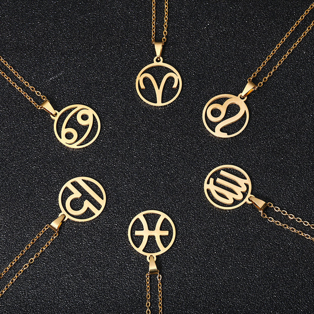 12 Horoscope Pendant Necklace