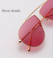 A1166 Polygonal Metal Frame Sunglasses