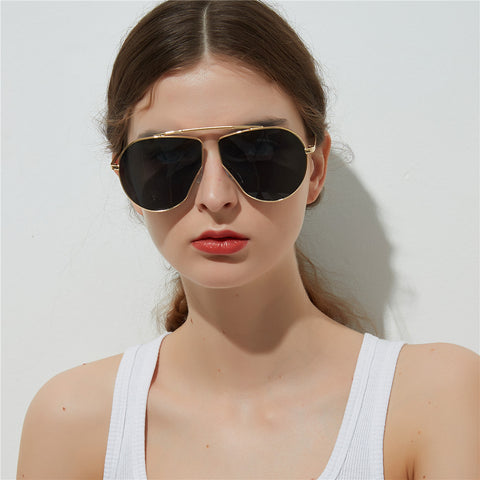 A1166 Polygonal Metal Frame Sunglasses