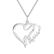 Double Heart Necklace Stainless Steel