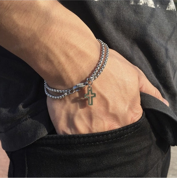 Charm Bracelets Punk Party Cross