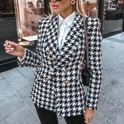 Houndstooth Retro Thick Plaid Jacket