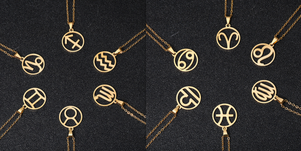 12 Horoscope Pendant Necklace