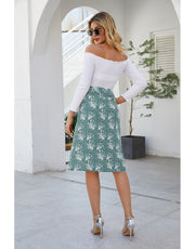 Skirt Floral Floral Split Lace Wrap Skirt Spot