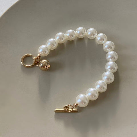 Bohemian Gold Beads Pearl Bracelet