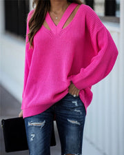 Stylish Commuter V-neck Sweater