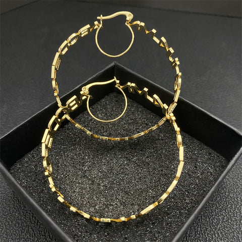 Creative Electroplated Circle Earrings