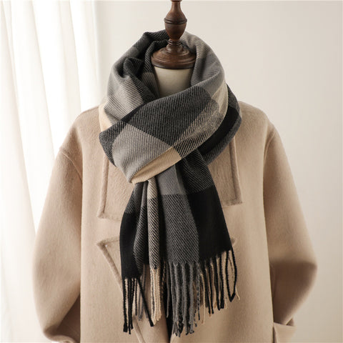 Thickened Warm Plaid Scarves