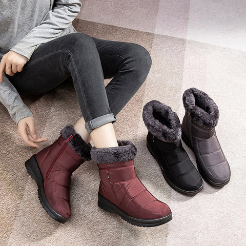 Winter Snow Boots Winter Warm Shoes  Low Heel Boots