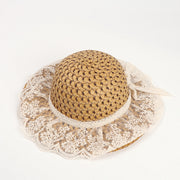 Lace Sun Hats For  Wide Brim Straw Beach