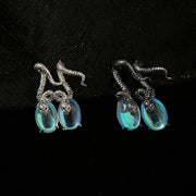 Moonstone Snake Earrings