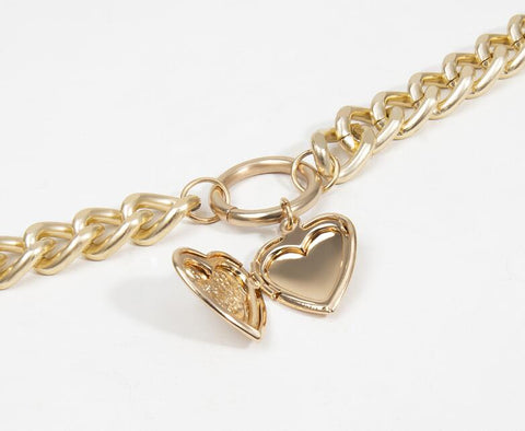 Metal Heart Choker Necklace