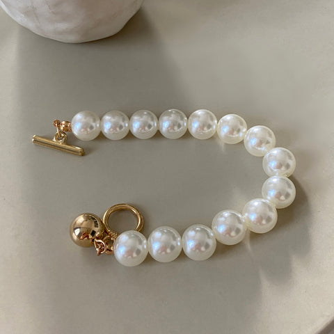 Bohemian Gold Beads Pearl Bracelet