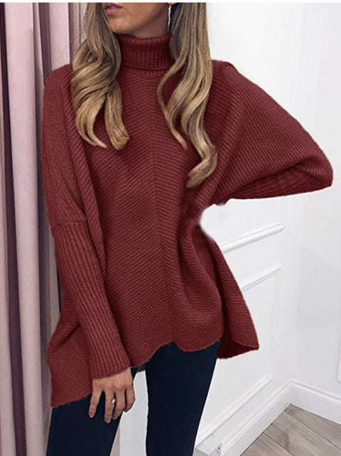 Medium Length Loose Pullover Sweater