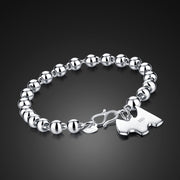 Silver Buddha Bead Bracelet