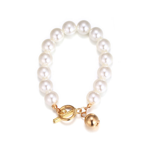 Bohemian Gold Beads Pearl Bracelet