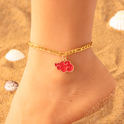 Red Cloud Charms Anklet Foot Jewelry