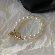 Bohemian Gold Beads Pearl Bracelet