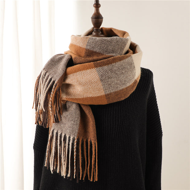 Thickened Warm Plaid Scarves