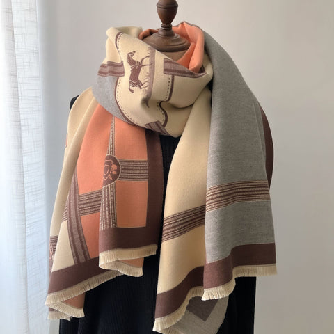 Colorblock Cashmere Scarf