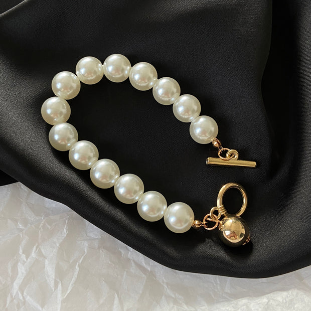 Bohemian Gold Beads Pearl Bracelet