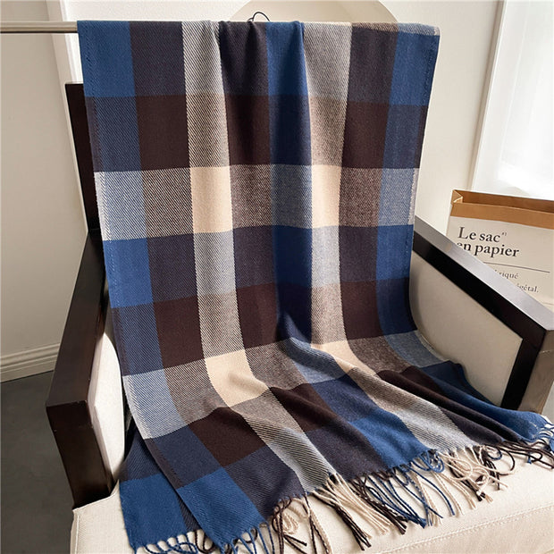 Thickened Warm Plaid Scarves