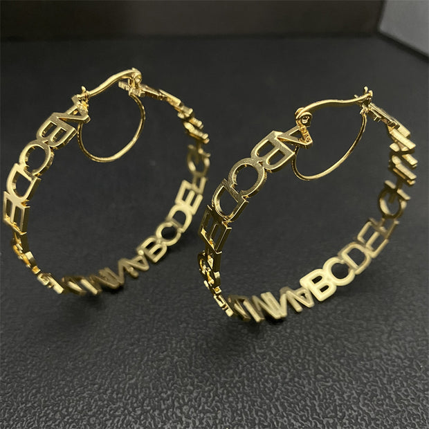 Creative Electroplated Circle Earrings