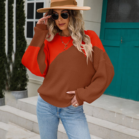 Batwing Shirt Pullover Round Neck Sweater Sweater