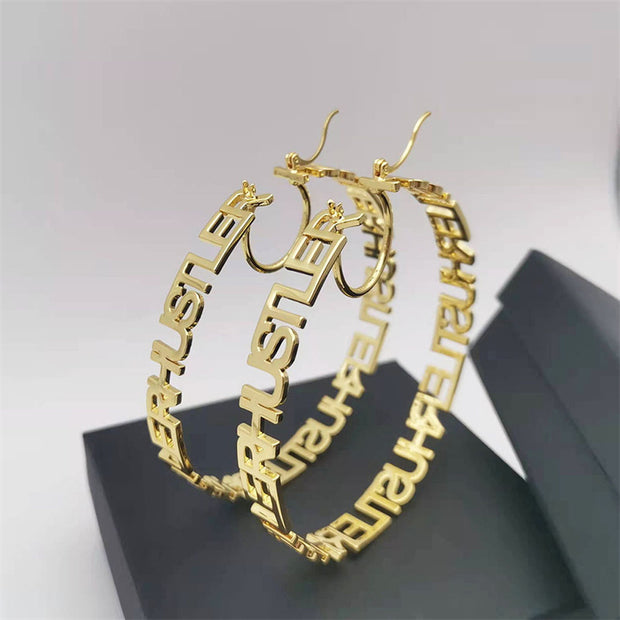 Creative Electroplated Circle Earrings