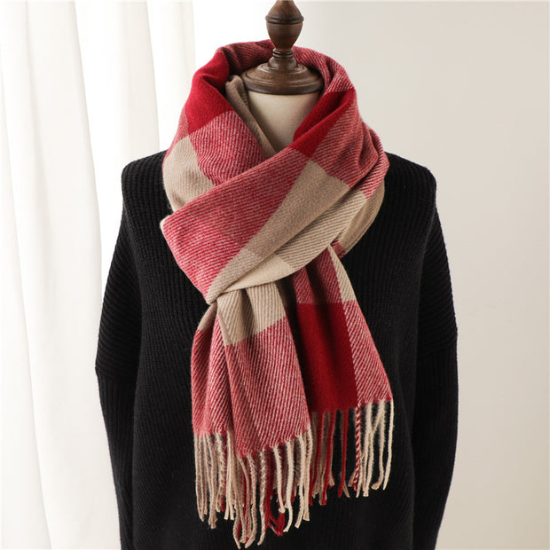 Thickened Warm Plaid Scarves